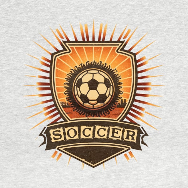 Vintage Soccer Sun Graphic for Men Women Teen Boys Girl by Kertz TheLegend